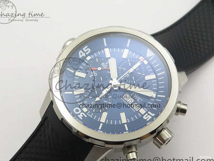 MIROTIME 1224 Aquatimer Chrono IW376803 V6F 1:1 Best Edition Blue Dial on Ruber Strap A Neat 7083